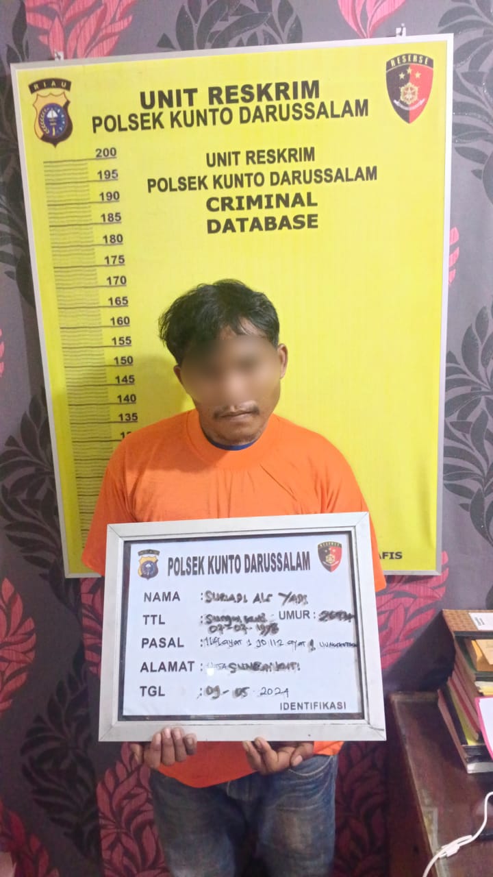 Jadi Pengedar Sabu, Seorang Pria Terpaksa Menginap Di Sel Mapolsek Kuntodarussalam