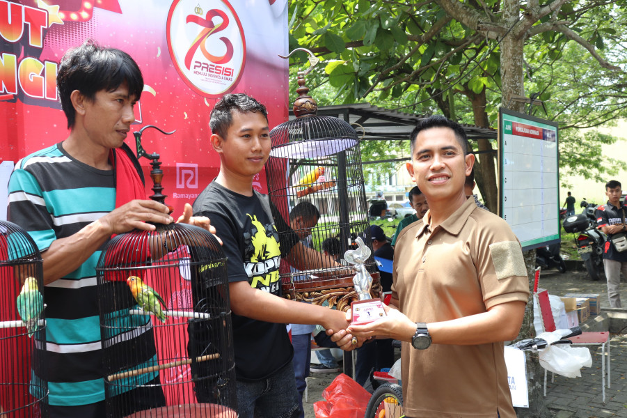 Festival Lomba Kicau Burung Polres Pelalawan, Turut Meriahkan HUT Bhayangkara ke-78