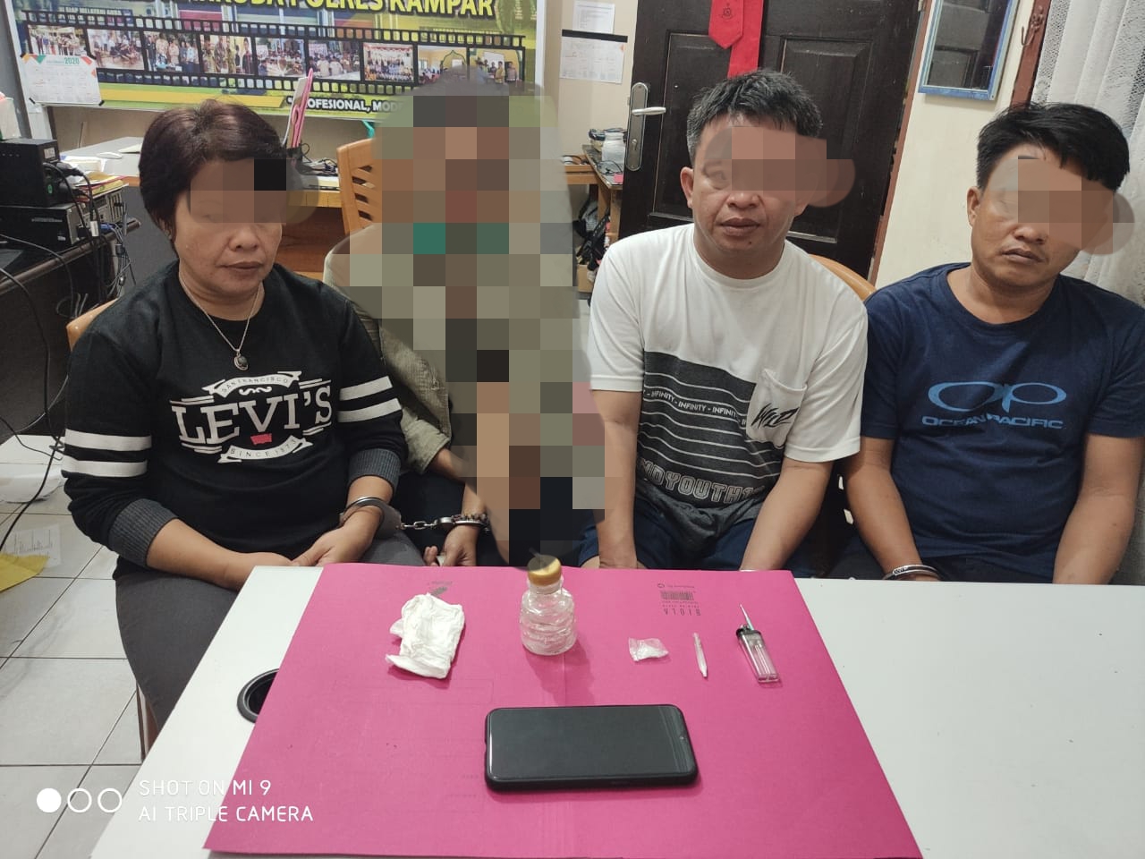 Tim Opsnal Satresnarkoba Polres Kampar Amankan 3 Pelaku Penyalahgunaan Narkoba