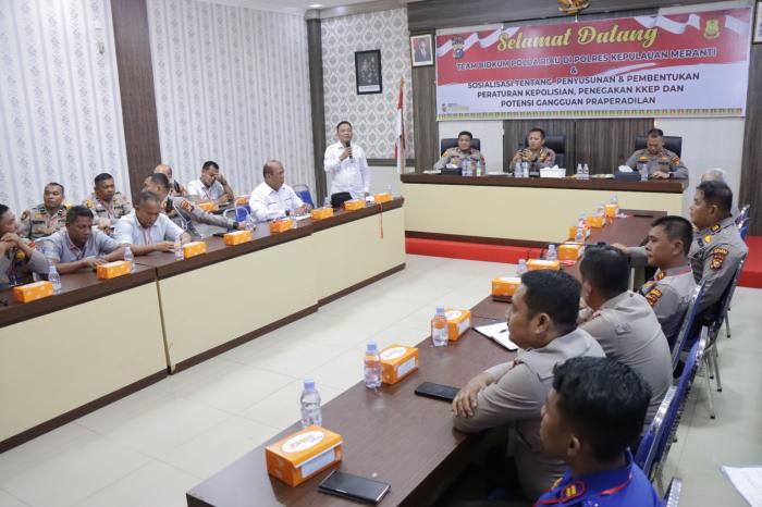 Bidkum Polda Riau Gelar Sosialisasi di Polres Meranti
