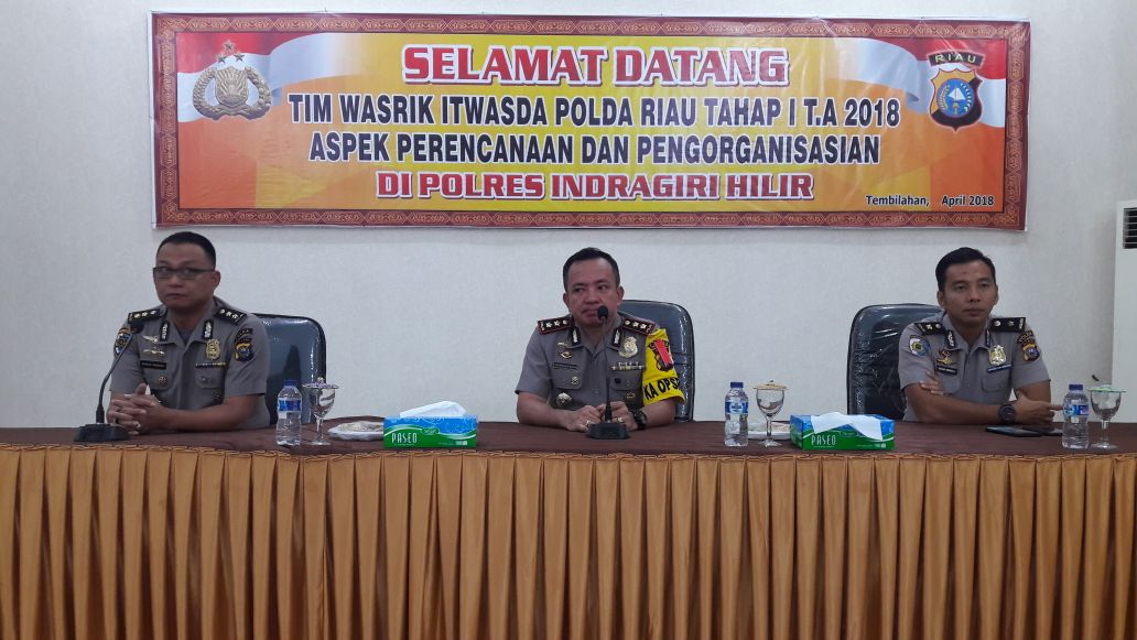 Kegiatan Wasrik Itwasda Polda Riau Tahap I Di Mapolres Indragiri Hilir