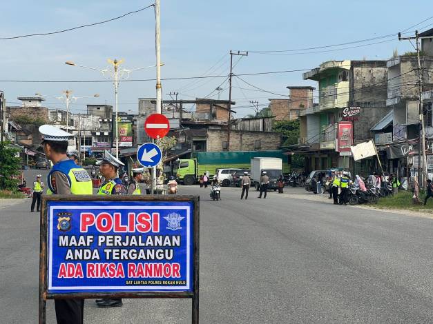 Satlantas Polres Rohul Kembali Terapkan Tilang Manual, 46 Kendaraan Bermotor Terjaring