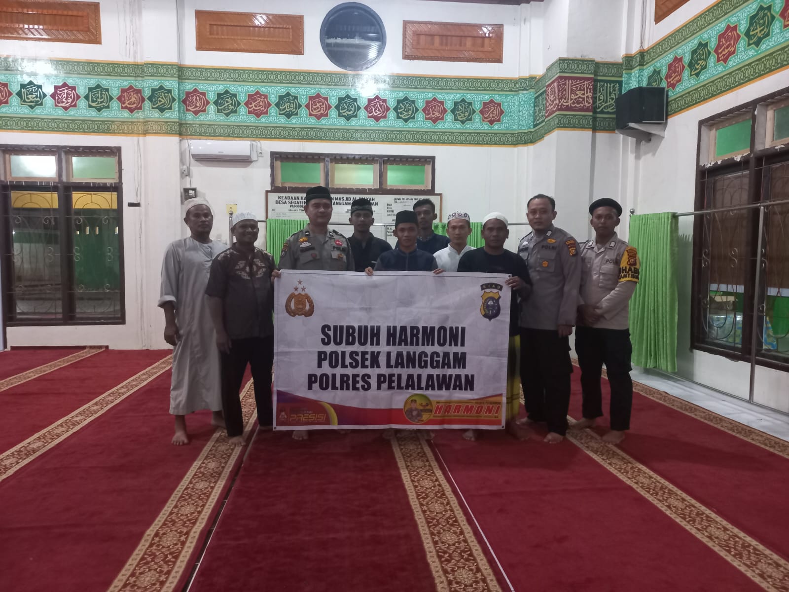 Polisi Langgam Gelar Subuh Harmoni dan Sampaikan Pesan Kamtibmas 