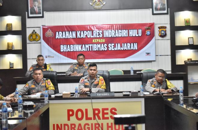 Arahan Kapolres Inhu Kepada Seluruh Bhabinkamtibmas: Jangan Coba-Coba Berpolitik Praktis