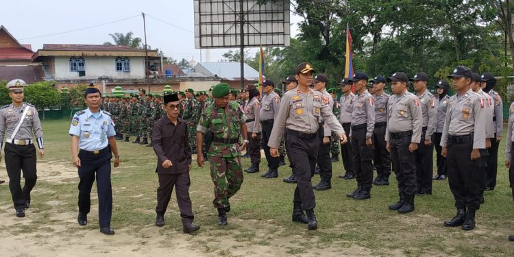 Polres Kampar Gelar Apel Pasukan Ops Mantap Brata Muara Takus 2018