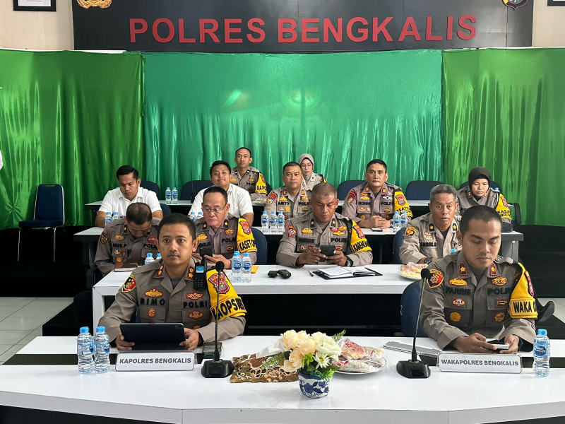 Kapolres Bengkalis Pimpin Rapat Internal Analisis dan Evaluasi Gangguan Kamtibmas