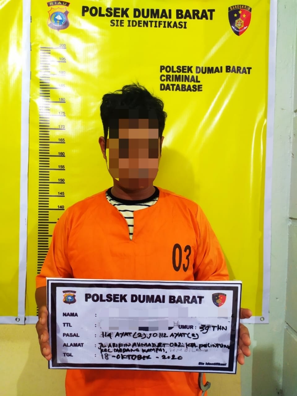 Pelaku Narkoba Berhasil Diamankan Polsek Dumai Barat