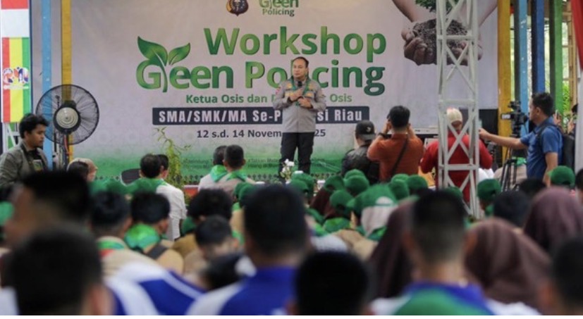 Polda Riau Workshop Gelar Green Policing, Ajak 311 OSIS Hijaukan Riau