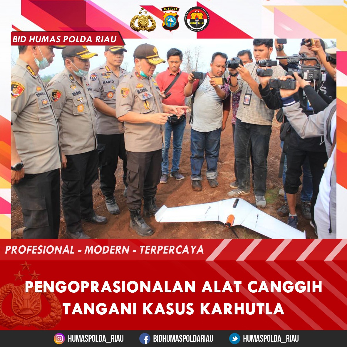 Polda Riau datangkan Drone Khusus dan Tim Ahli Tangani Karhutla