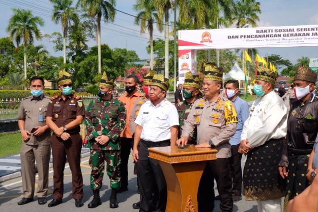 Dipusatkan Di Siak, Polda Riau Gelar Bakti Sosial Serentak Bersempena Hari Bhayangkara Ke 74