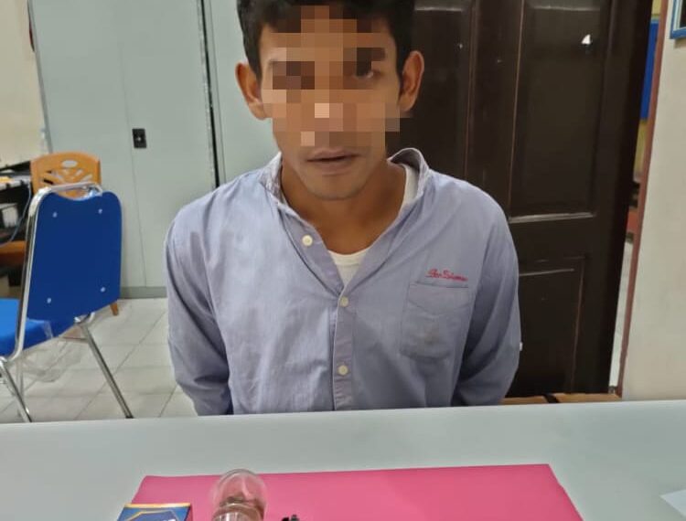 Tim Opsnal Resnarkoba Polres Kampar Tangkap Pengedar Shabu di Kampung Terandam Tambang