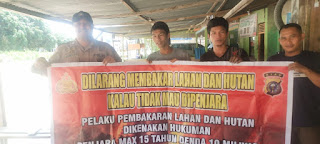 Larangan Membakar Lahan, Polsek Langgam Lakukan Sosialisasi 