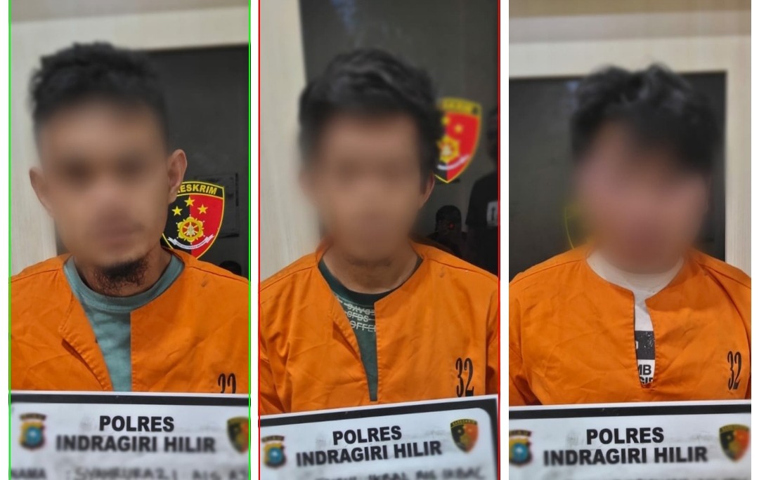 Nekat Curi Motor Dinas, Tiga Warga Inhil di Ciduk Polisi