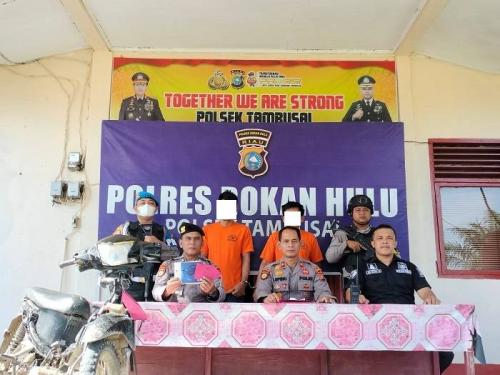 Curi Ternak Sapi, 2 Pria Ini Ditangkap Polsek Tambusai Rohul, 4 Lainnya DPO