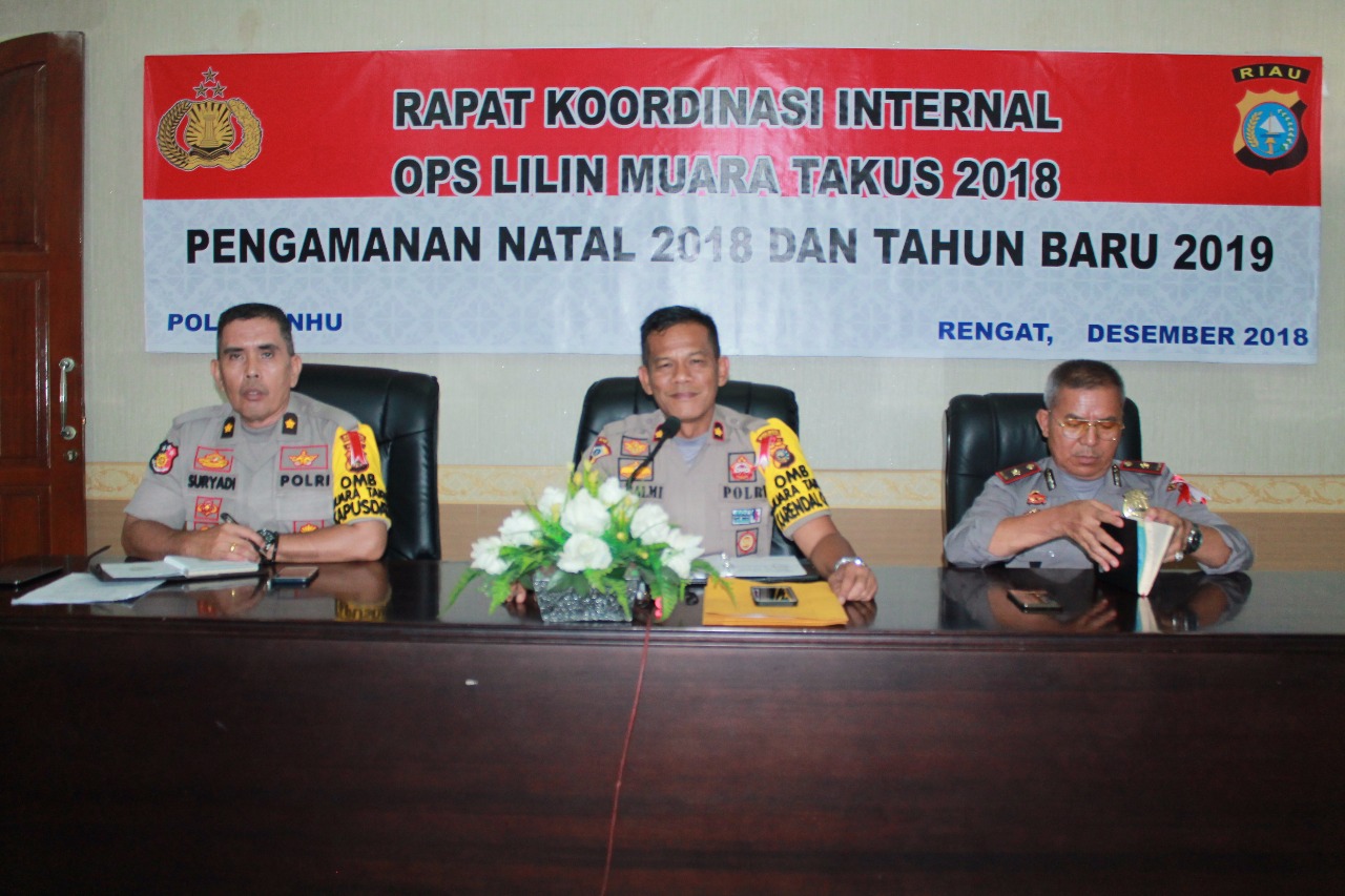 Polres Inhu Gelar Rapat Internal Kesiapan Ops Lilin Muara Takus 2018