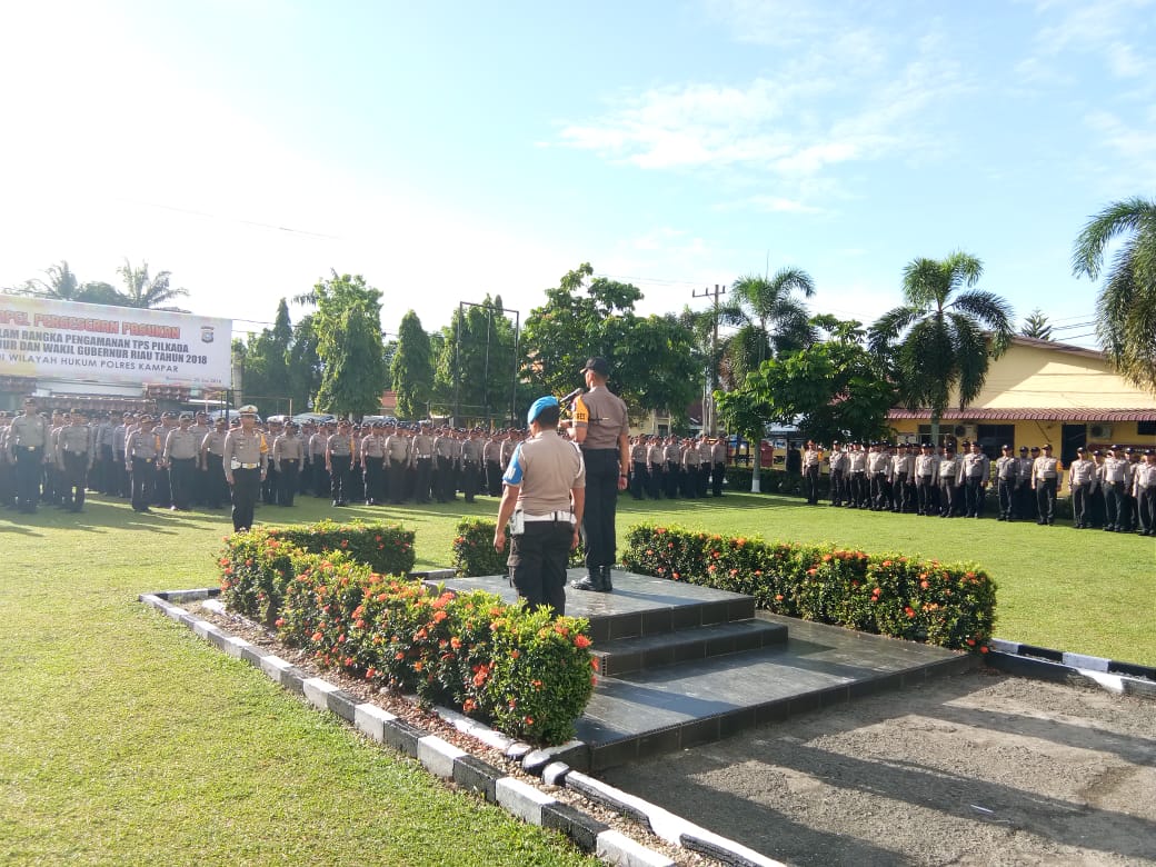 Sebanyak 580 Personil Diturunkan Polres Kampar Pengamanan TPS