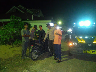 Cipta Kondisi Malam Hari, Polsek Bunut Patroli KRYD di Sejumlah Tempat 
