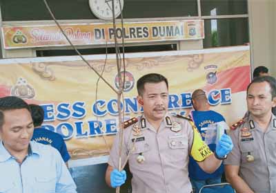 Pelaku Pembakaran Lahan Berhasil Diamankan Polres Dumai