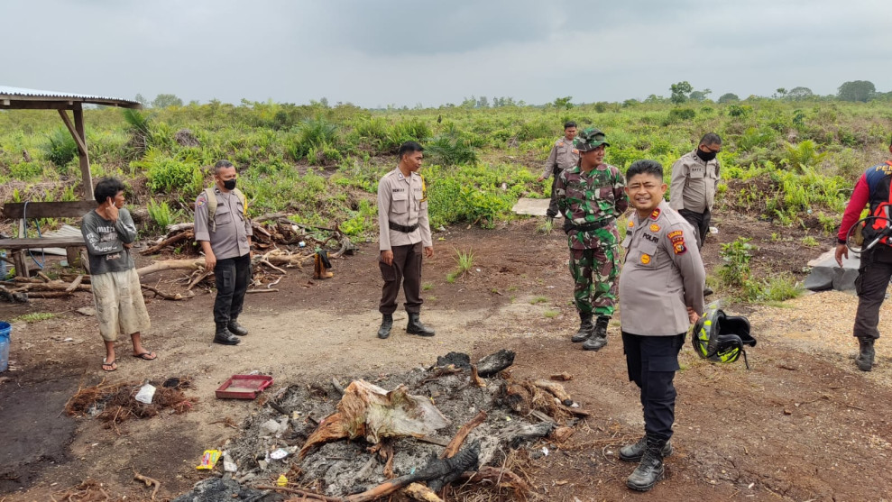 Antisipasi Karhutla, Polsek Lirik Gelar Patroli Gabungan