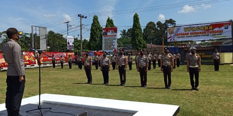 50 Personel Polres Kampar Naik Pangkat Periode 1 Juli 2020, 1 Orang Kenaikan Pangkat Penghargaan