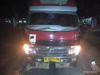 Polres Inhu Tangkap Truk Bermuatan Kayu Ilegal