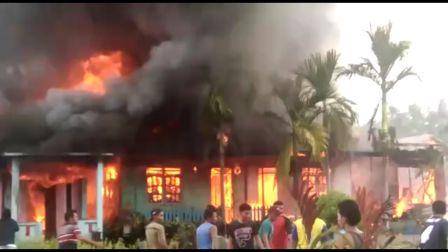 13 Unit Rumah Terbakar di Kateman, Inhil