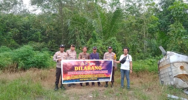 Polsek Pangkalan Kuras Sosialisasi Pencegahan Karhutlah