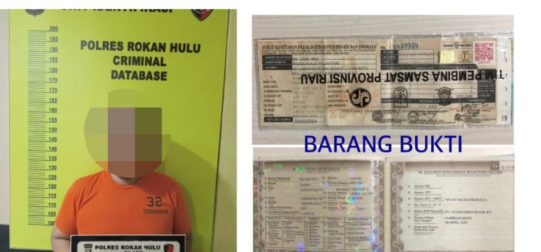 Tersangka Kasus Penggelapan Ranmor, Diburu Tim Resmob Polres Rohul Sampai Ke Serdang Bedagai