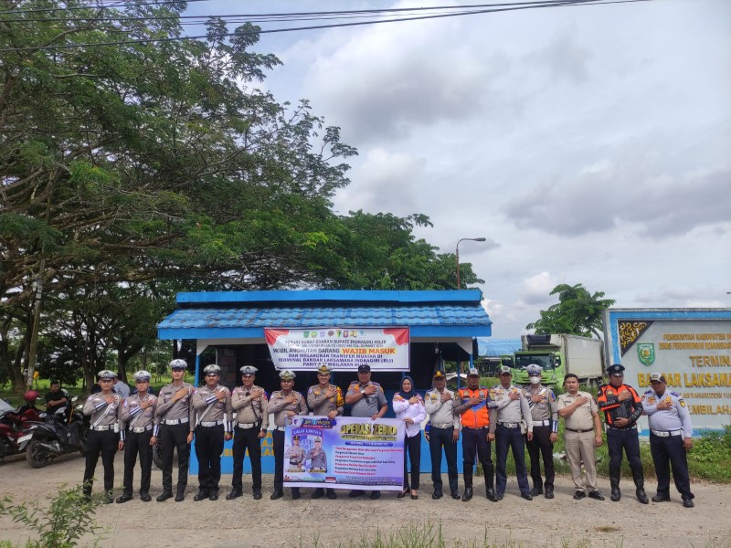 Bersama Dishub, Sat Lantas Polres Inhil Gelar Operasi Zebra di Parit 8