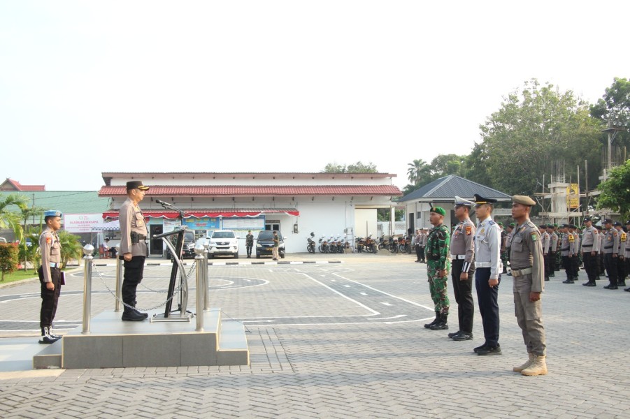 Wakapolres Inhu Pimpin Apel Gelar Pasukan Operasi Patuh, Ini Pelanggaran yang Menjadi Target