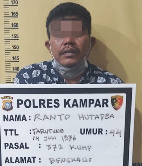 Sopir Truk Tangki CPO Gelapkan Muatannya, Pelaku Ditangkap Reskrim Polres Kampar