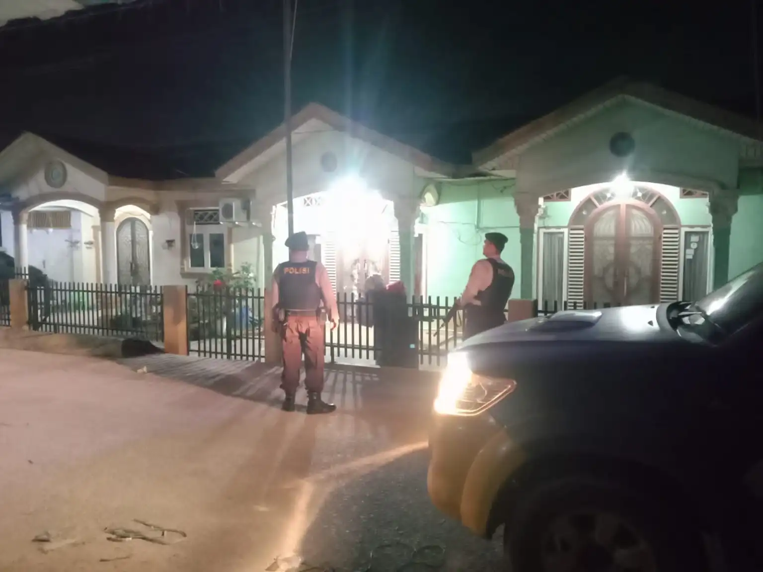 Jaga Kamtibmas, Polsek Pangkalan Kerinci  Intensif Patroli Dinihari
