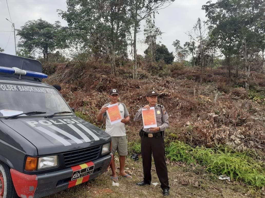 Jajaran Polres Kampar Intensifkan Kegiatan Preventif Cegah Karhutla Sebar Maklumat