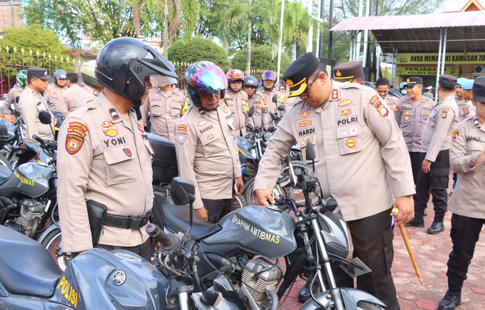 Kapolres Dumai Pimpin Pengecekan Kendaraan Dinas