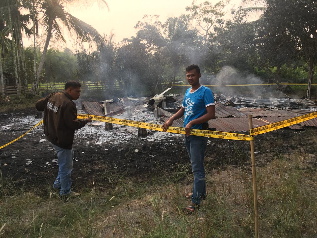Kapolsek Merbau : Kebakaran Terjadi Akibat Adanya Arus Pendek Listrik Yang Menyebabkan Api