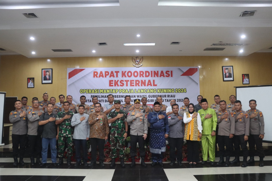 Jelang Operasi Mantap Praja LK 2024, Polres Inhu Gelar Rapat Eksternal, Ini Paparan Kapolres