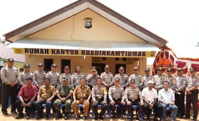 Kapolres Indragiri Hulu Resmikan Rumah Kantor (Rukan) Bhabinkantibmas Di Desa Punti Kayu