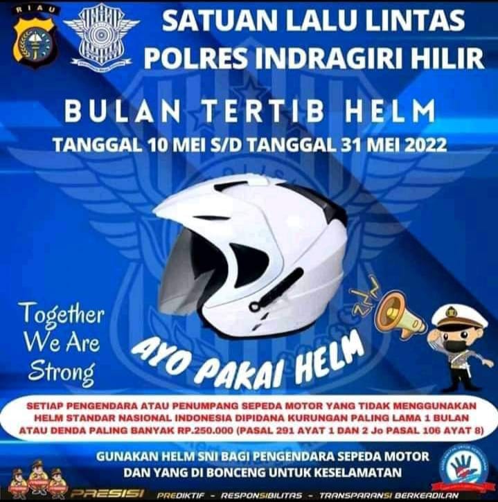 Polres Inhil Wacanakan Kegiatan Bulan Tertib Helm