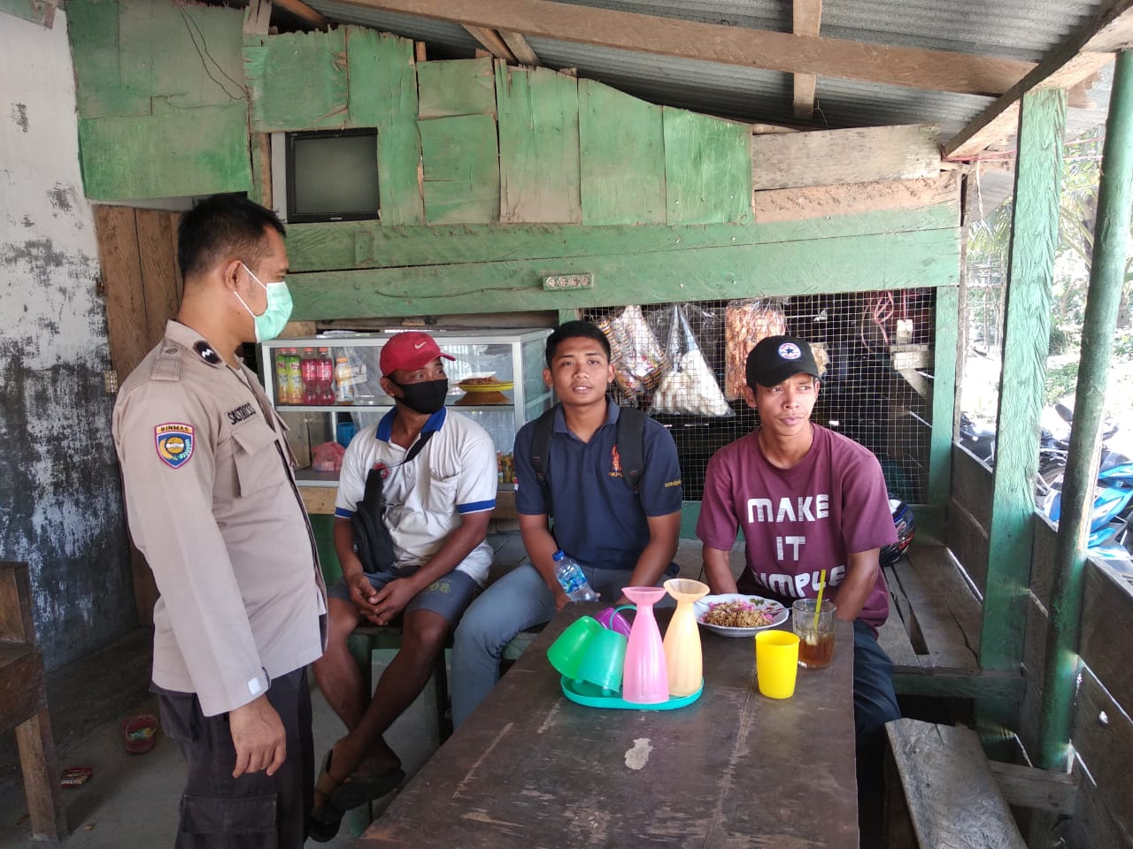 Polsek Langgam Lakukan Pencegahan Kriminal C3 dan Covid 19