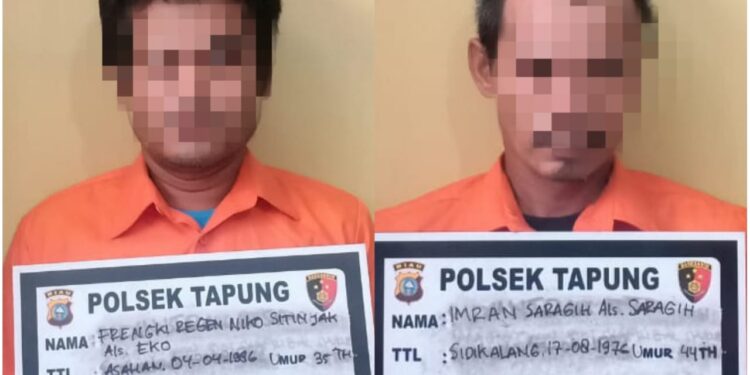 Curi Plat Test Tank Milik PT. Chevron, 2 Warga Pantai Cermin ini Diamankan Polsek Tapung
