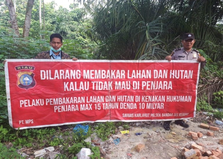 Antisipasi Sejak Dini, Polsek Bandar Sei Kijang Gelar Sosialisasi Karhutla