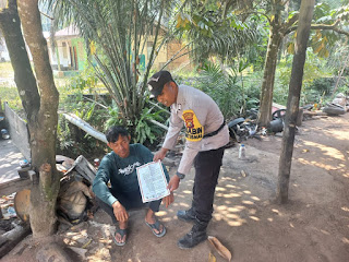 Sosialisasi, Polsek Langgam Sebarkan Maklumat Kapolda 