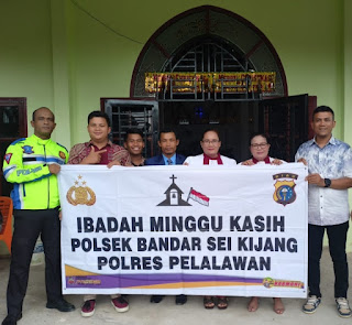 Polsek Bandar Sei Kijang Kembali Gelar Kegiatan Ibadah Minggu Kasih