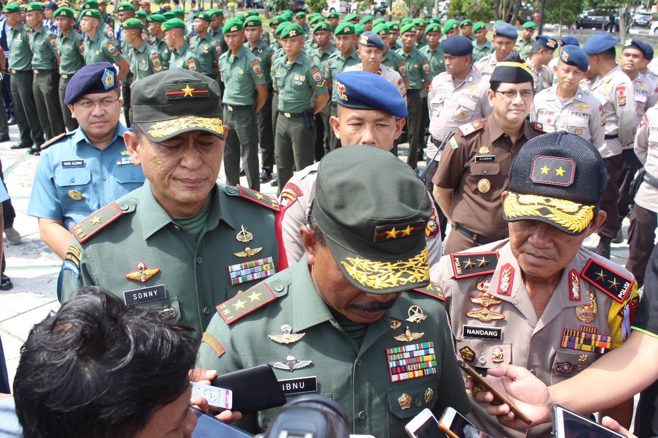 Presiden RI Berkunjung ke Riau, TNI-POLRI Gelar Apel Gabungan