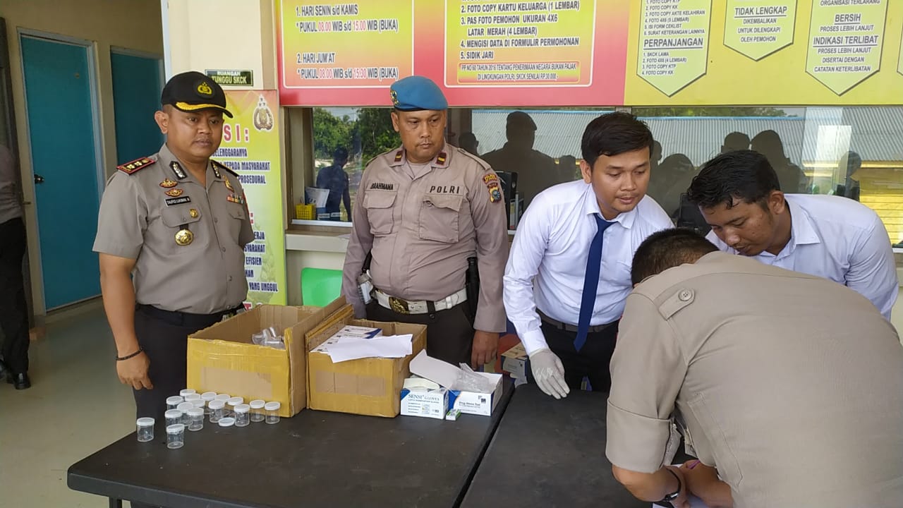 Tes Urine Mendadak, 230 Personil Polres Kepulauan Meranti Negatif Narkoba