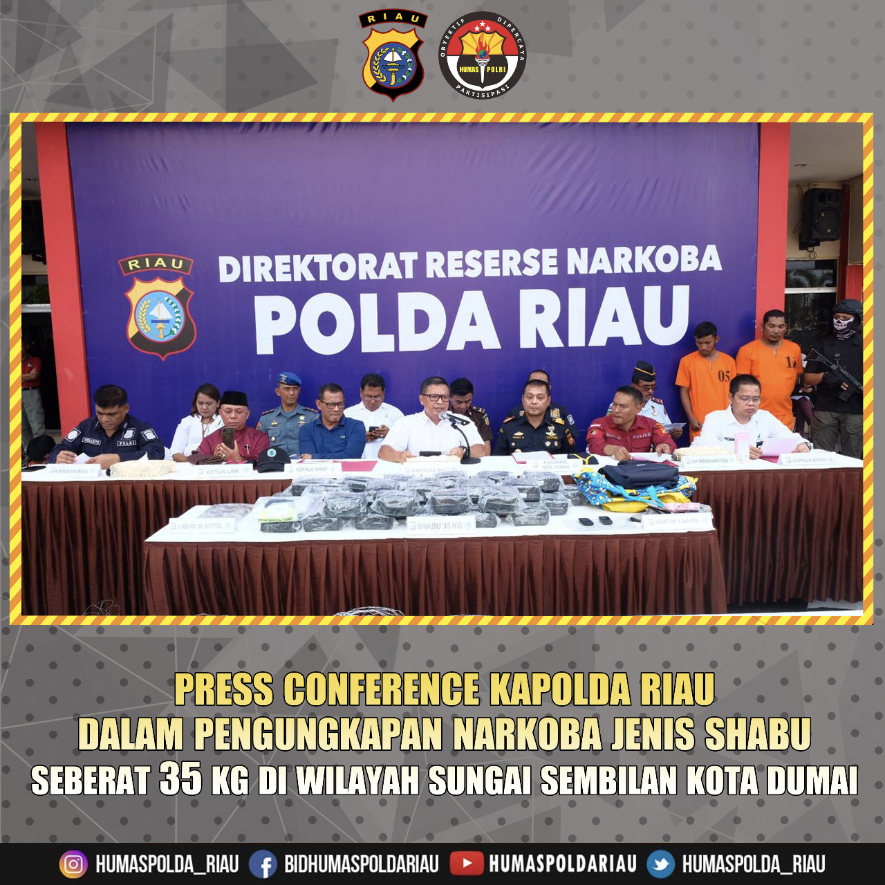 Selundupkan Shabu, Dua Tersangka Terancam Hukum Mati