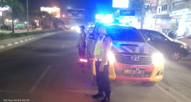 Patroli Blue Light Kembali dilaksanakan Polsek Pangkalan Kerinci