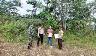 Sinergitas TNI-POLRI Cegah Karhutla di Pangkalan Lesung Pelalawan 