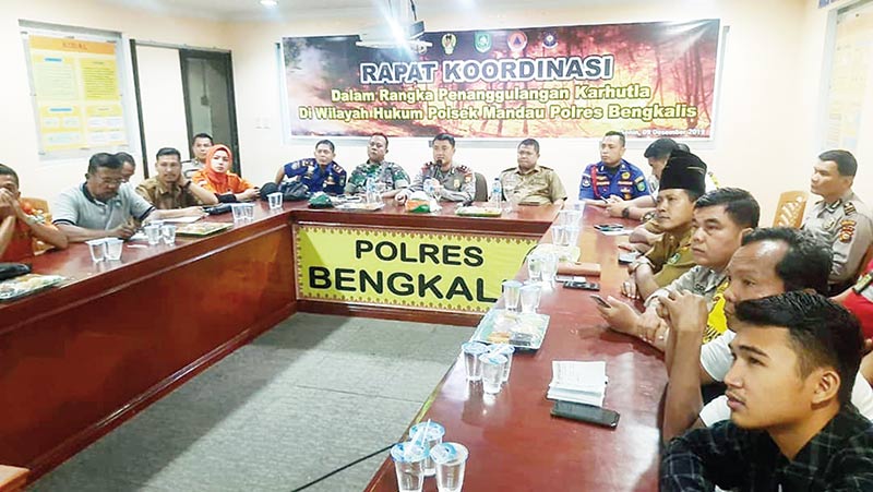 Unsur Pimpinan Kecamatan Wilayah Mandau Adakan Rapat Koordinasi, Antisipasi Karhutla