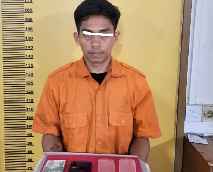 Pengedar Sabu di Batang Gansal Ditangkap Tim Satreskrim Narkoba Polres Inhu, Segini Barang Buktinya